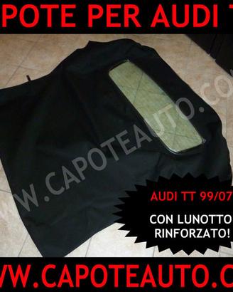 Capote nera per Audi TT mk1 lunotto rinforzato