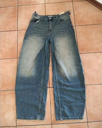 Jeans Bershka Carpenter Baggy Dirty Wash
