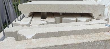 Coprimuro bianchi in cemento, vari spezzoni