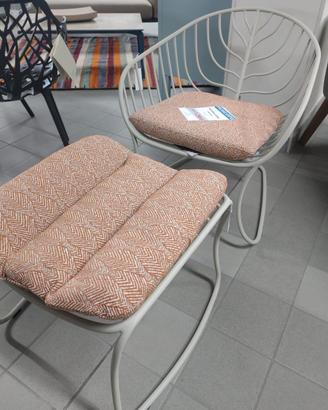Poltrona lounge Folia con pouf