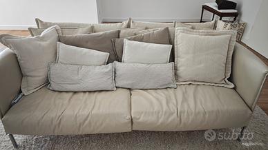 Divano 3 posti in pelle Moroso