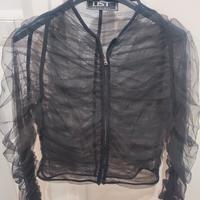 Camicia nera trasparente donna. marca List
