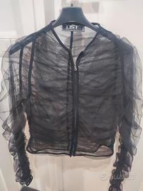 Camicia nera trasparente donna. marca List
