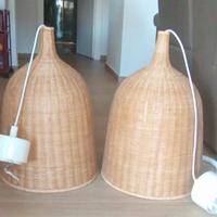 lampadari arredo in vimini