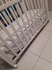 Culla legno bianco con cassettone