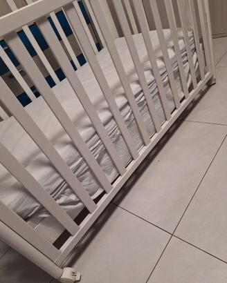 Culla legno bianco con cassettone