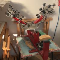 Giostra serigrafia per stampa cappellini