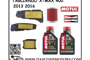 KIT TAGLIANDO XMAX 400 10W40 MOTUL 5100 2013 2016