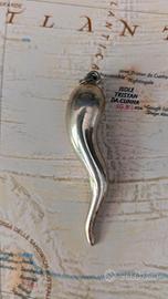 "Cornicello argento 800 punzonato 5,5 cm - 9g ca