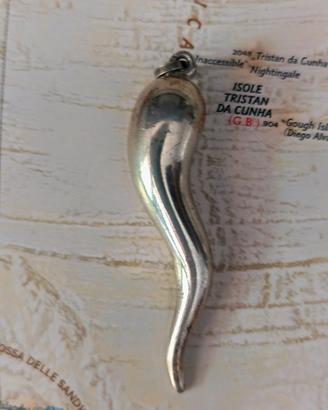 "Cornicello argento 800 punzonato 5,5 cm - 9g ca