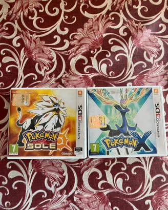 Pokemon Sole e Pokemon X per la nintendo 3DS