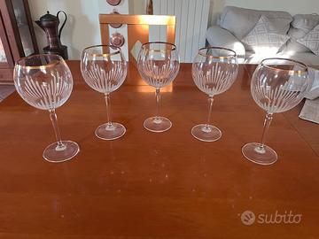 Set bicchieri/calici a tulipano vintage eleganti