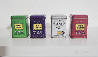 4 LATTINE DA TE' VINTAGE VUOTE JOHN WAGNER & SONS