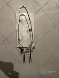 Porta Prosciutto in acciaio e marmo