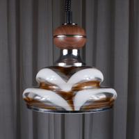 Lampadario in vetro di Murano ambrato – anni ’60-’