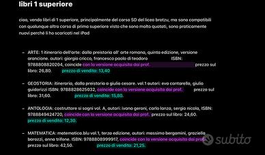 LIBRI SCUOLASTICI PER LICEO SCIENTIFICO