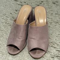 Sandali tacco medio a blocco, lilla chiaro, n 38