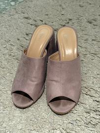 Sandali tacco medio a blocco, lilla chiaro, n 38