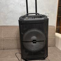 Cassa trolley amplificata con batteria interna