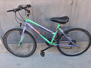 bicicletta verde/viola