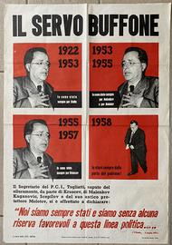 Manifesto propaganda politica - servo buffone.1960