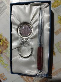 Confezione Penna Sfera e Portachiavi Vintag