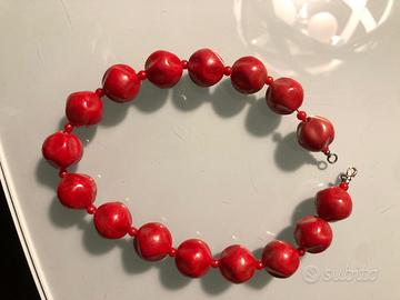 collana vintage rossa