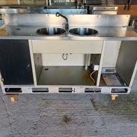 Retrobanco Acciaio Inox Armadiato Alzatina