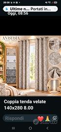 coppia tenda trasparente 