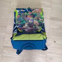 zaino scuola tartarughe ninja originale + astuccio