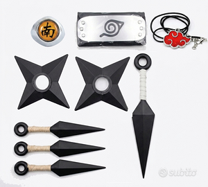 Set accessori cosplay naruto 9 pezzi misti