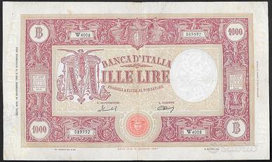 Banconota 1000 lire del 1950 (Menichella)