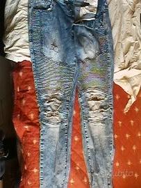 Jeans APELONE-Italy -RIPPED- Nuovi elast. tg.48