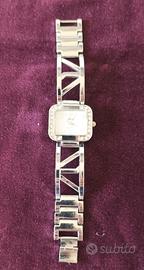 Orologio da donna inox / metallo cromato + strass