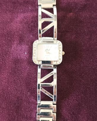 Orologio da donna inox / metallo cromato + strass