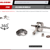 albero motore Malossi MHR piaggio corsa 47
