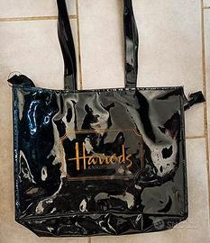 borsa "shopping" vintage - Harrods UK - nero