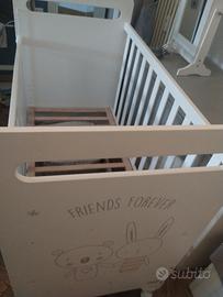 lettino in legno Micuna+ materasso antiac Giordani