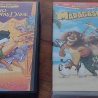 Lotto 2 vhs Madagascar Il gobbo Di Notre Dame