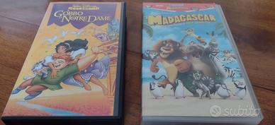 Lotto 2 vhs Madagascar Il gobbo Di Notre Dame