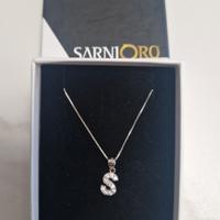 Collana argento iniziale "S"