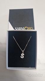 Collana argento iniziale "S"