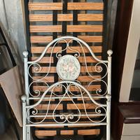 Letto ferro batturo azzurro