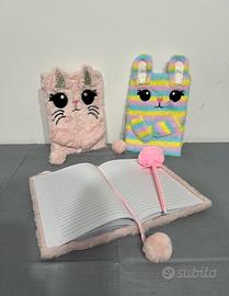 Set  3 agende effetto peluche