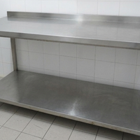 Banco da lavoro acciaio inox con spallina