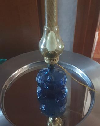 Lampada Elettrica Vintage Stile Petrolio Blu