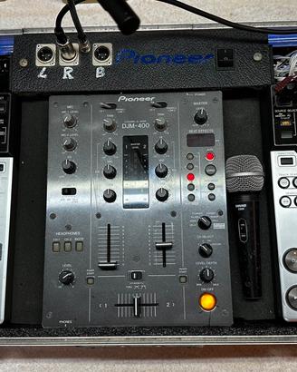 Consolle dj pioneer 2 x djm 400 + djm 400 e flay