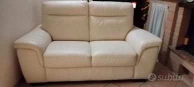 Divano in pelle 2 posti larghi 