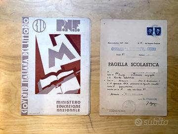 Vecchie pagelle (1937 e 1943)