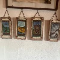 Le quattro stagioni decorate a mano